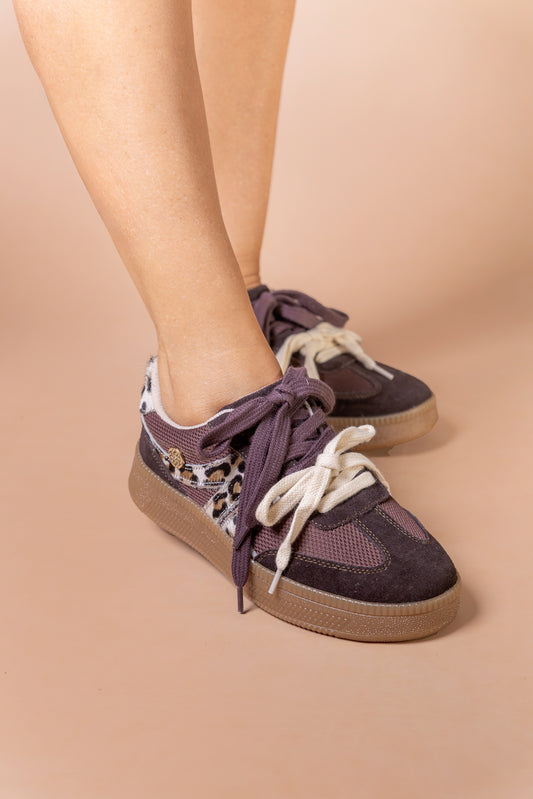 Tenis Nueva Era Cuero Cafe x Print- Carolina Laiton