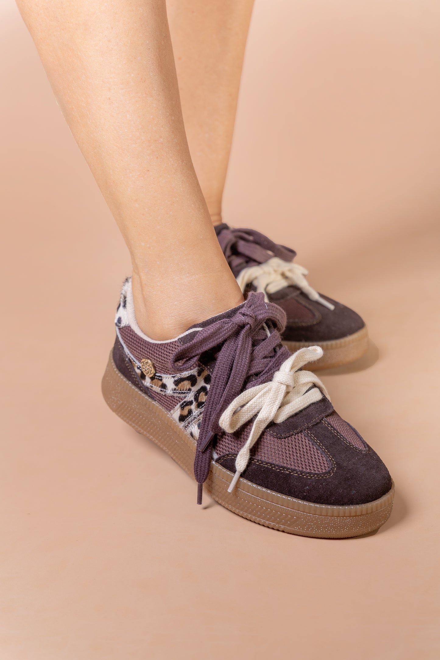 Tenis Nueva Era Cuero Cafe x Print- Carolina Laiton