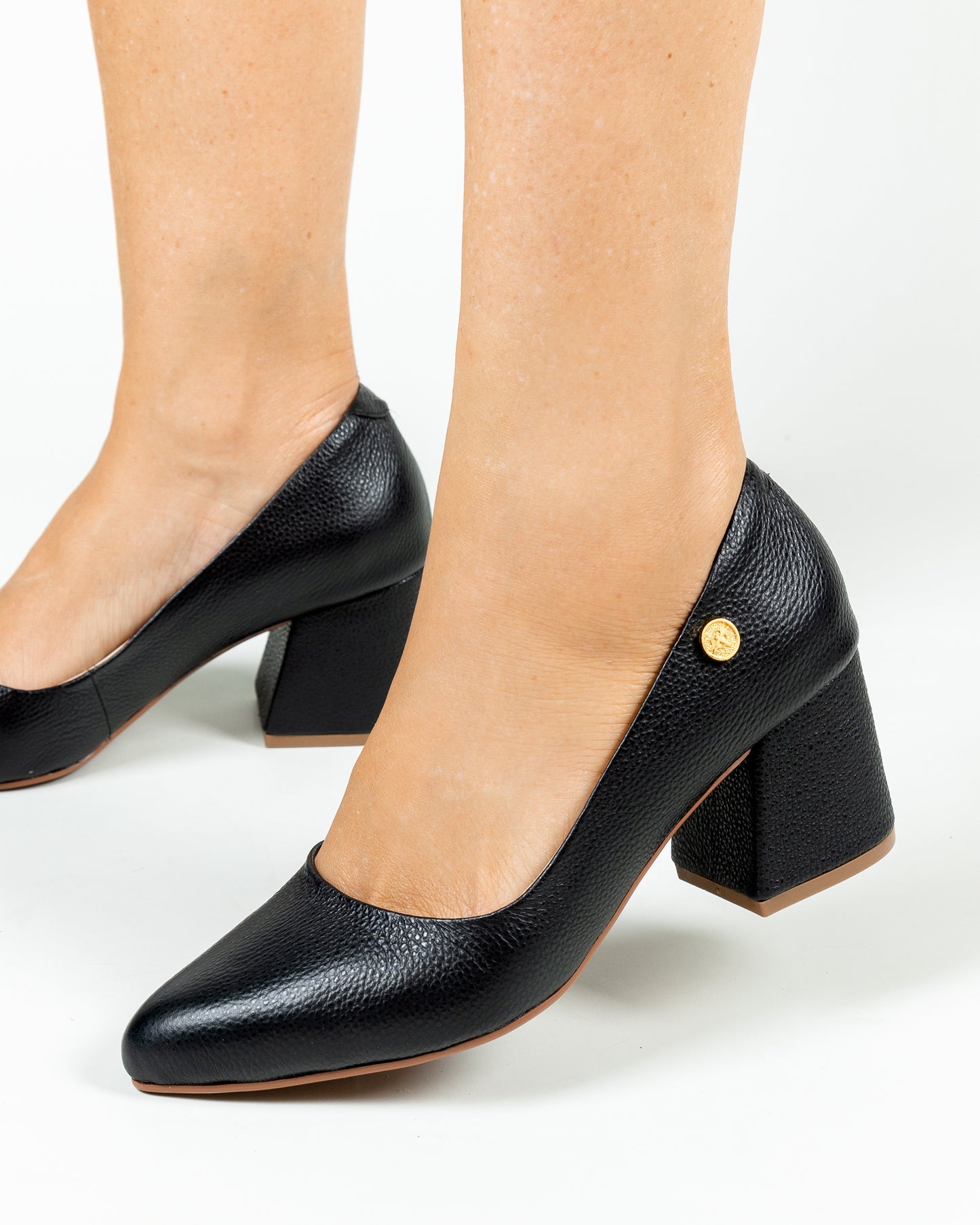 Stiletto  Eternal  Cuero Negro - Tacón 5.5 cms- Carolina Laiton