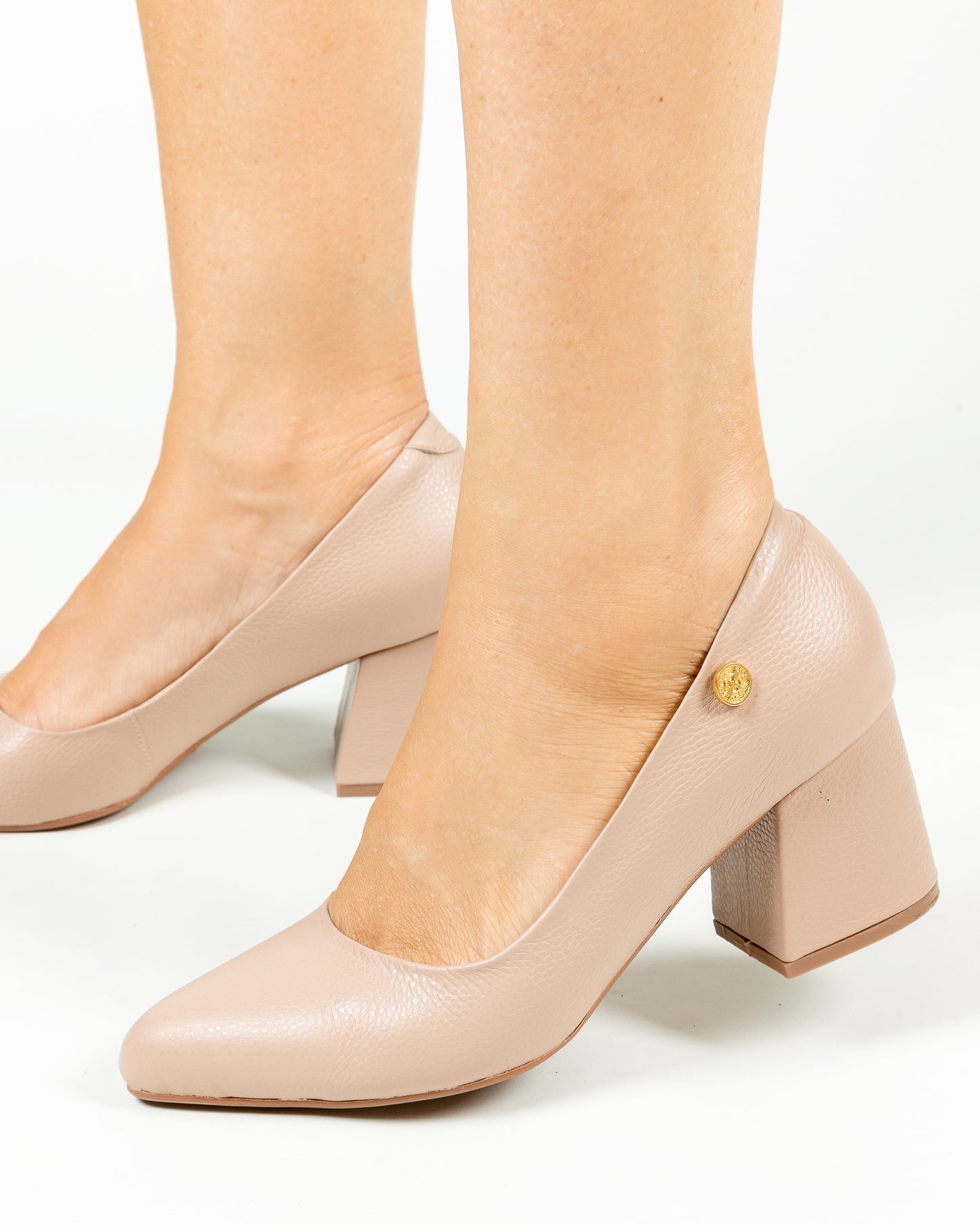 Stiletto  Eternal  Cuero Nude - Tacón 5.5 cms- Carolina Laiton