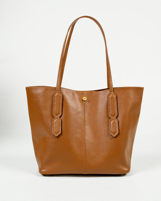 Bolso Mediano Saori Miel en Cuero- Carolina Laiton