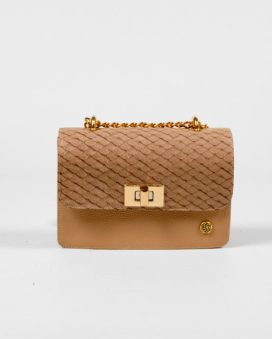 Bolso Surii en Cuero Camel - Carolina Laiton