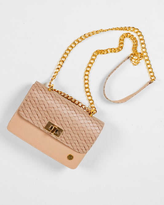 Bolso Surii en Cuero Nude - Carolina Laiton