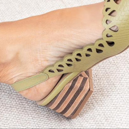 Stiletto Caterine Cuero Merlin Doral- Tacon kitten heel 3.5 cms - Carolina Laiton