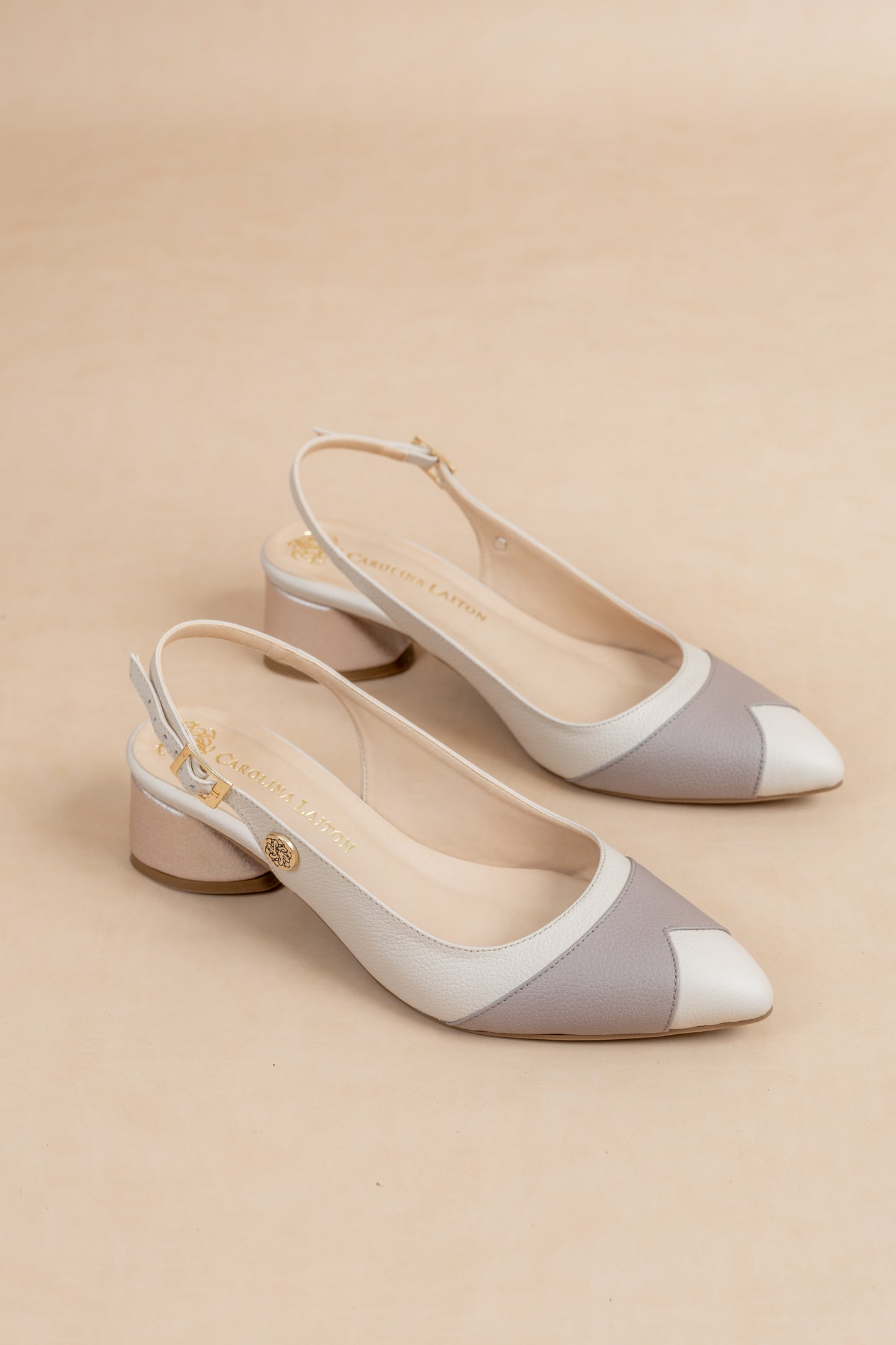 Stiletto Lily - Cuero Combinado -Tacón 4.5 cms - Carolina Laiton