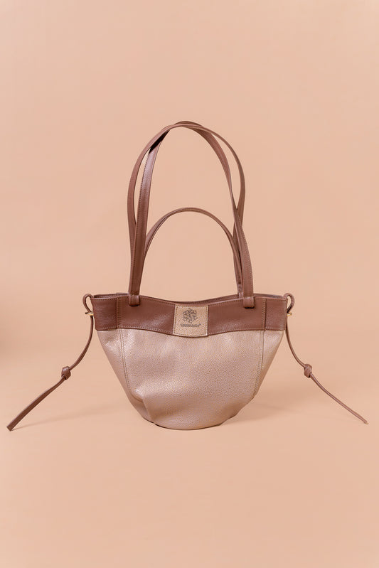 Bolso Orel en Cuero Miel- Carolina Laiton