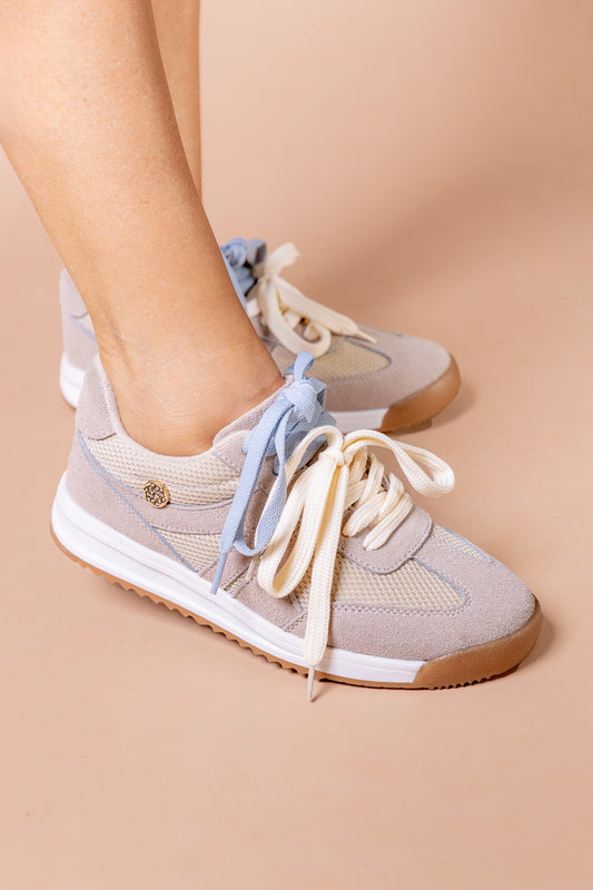 Tenis Elan Cuero  Beige- Carolina Laiton