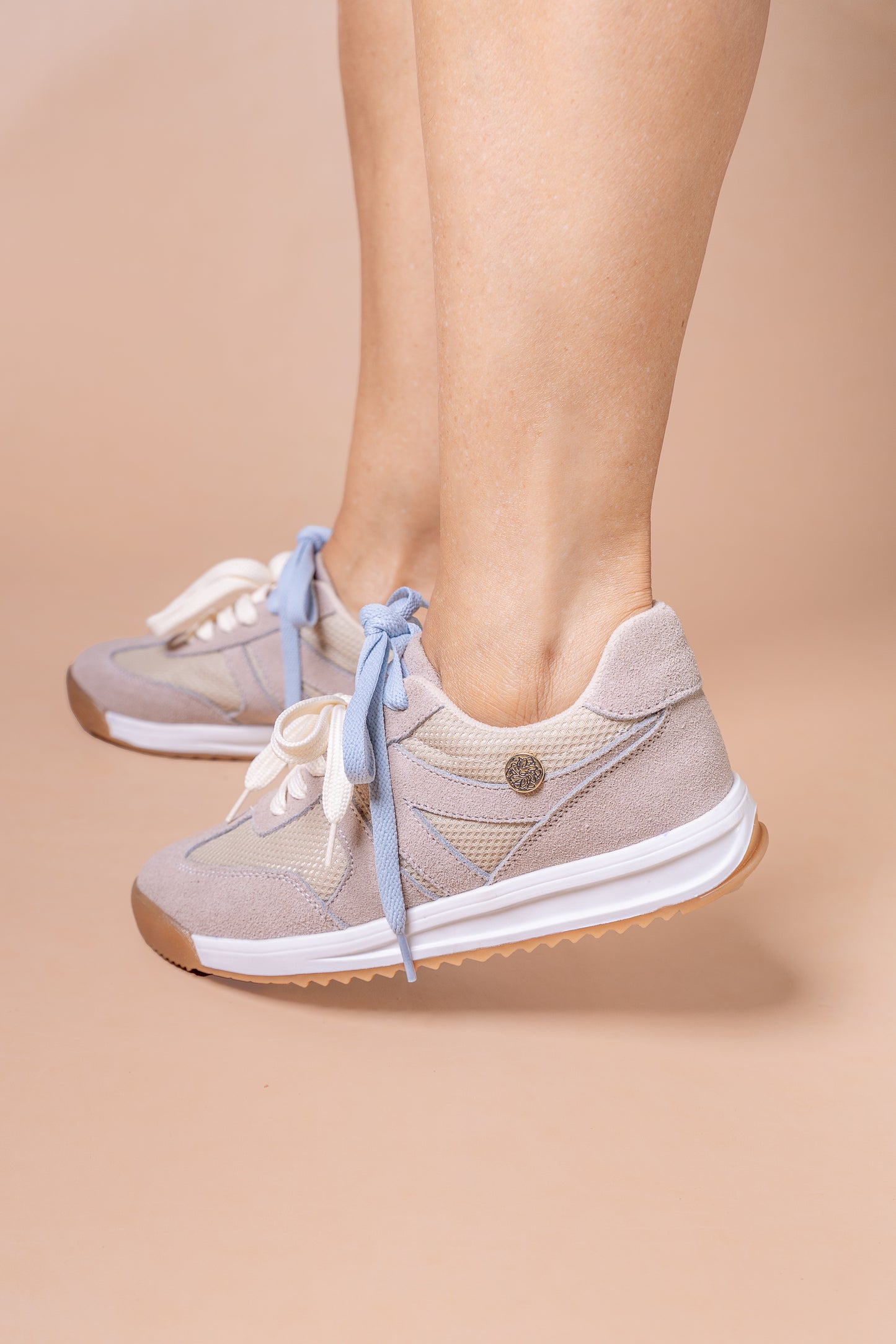 Tenis Elan Cuero  Beige- Carolina Laiton