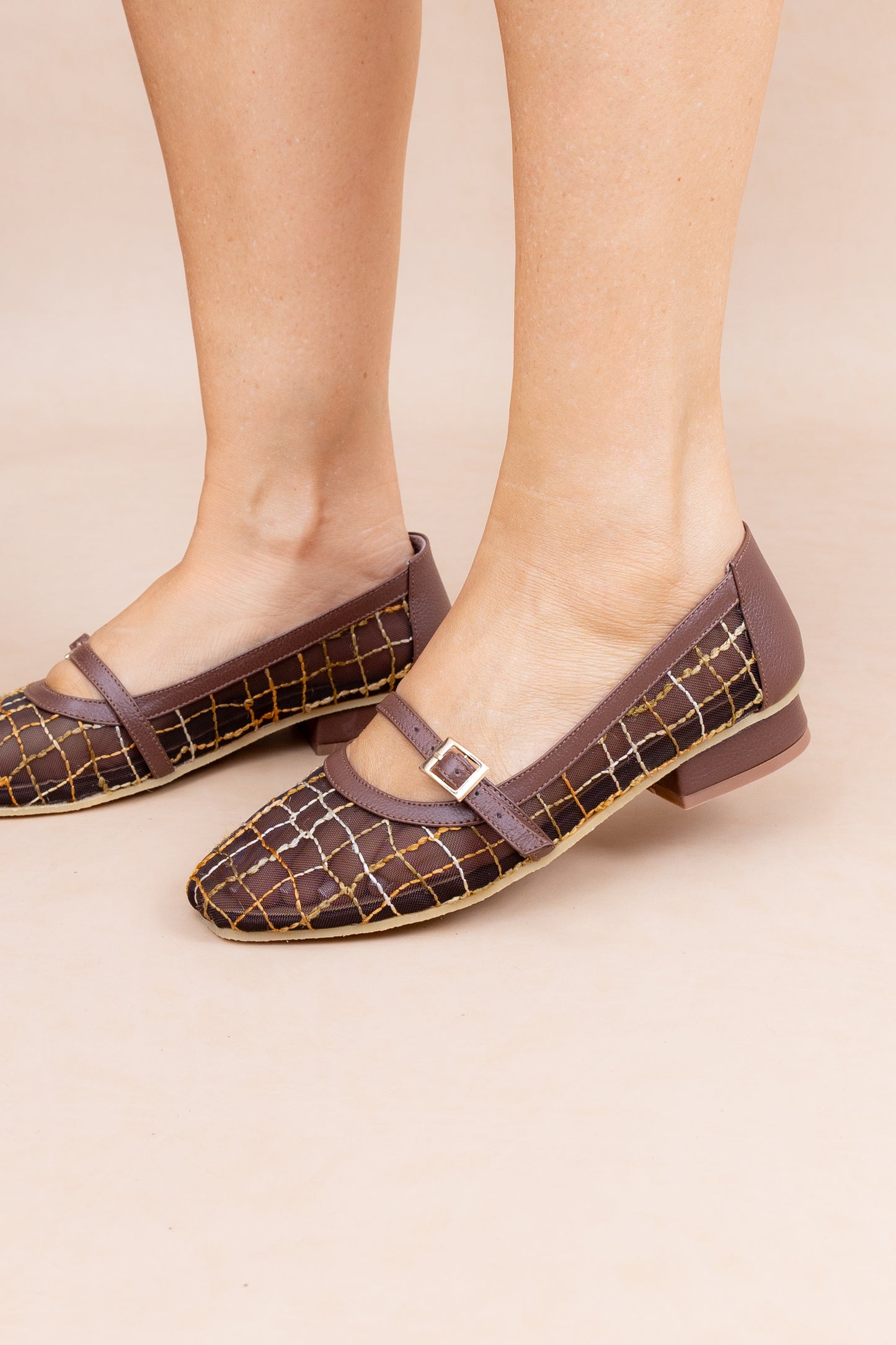 Baleta Aira - Cuero Chocolate - Carolina Laiton