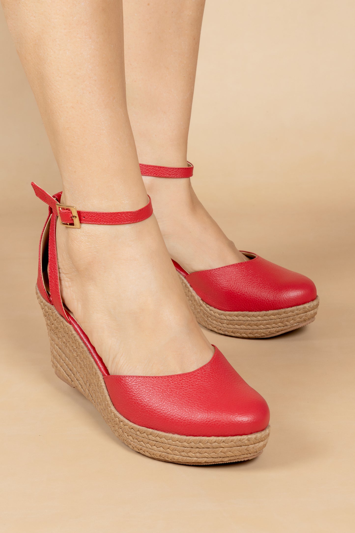 Plataforma Samy Cuero Rojo- Plataforma - Carolina Laiton