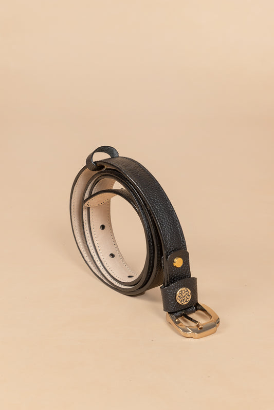 Correa Luxury en Cuero Negro - Carolina Laiton