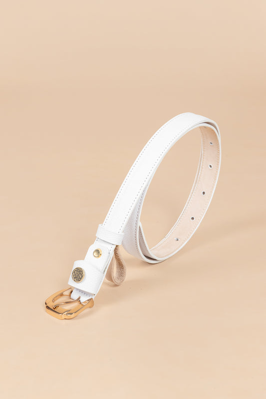Correa Luxury en Cuero Blanco - Carolina Laiton