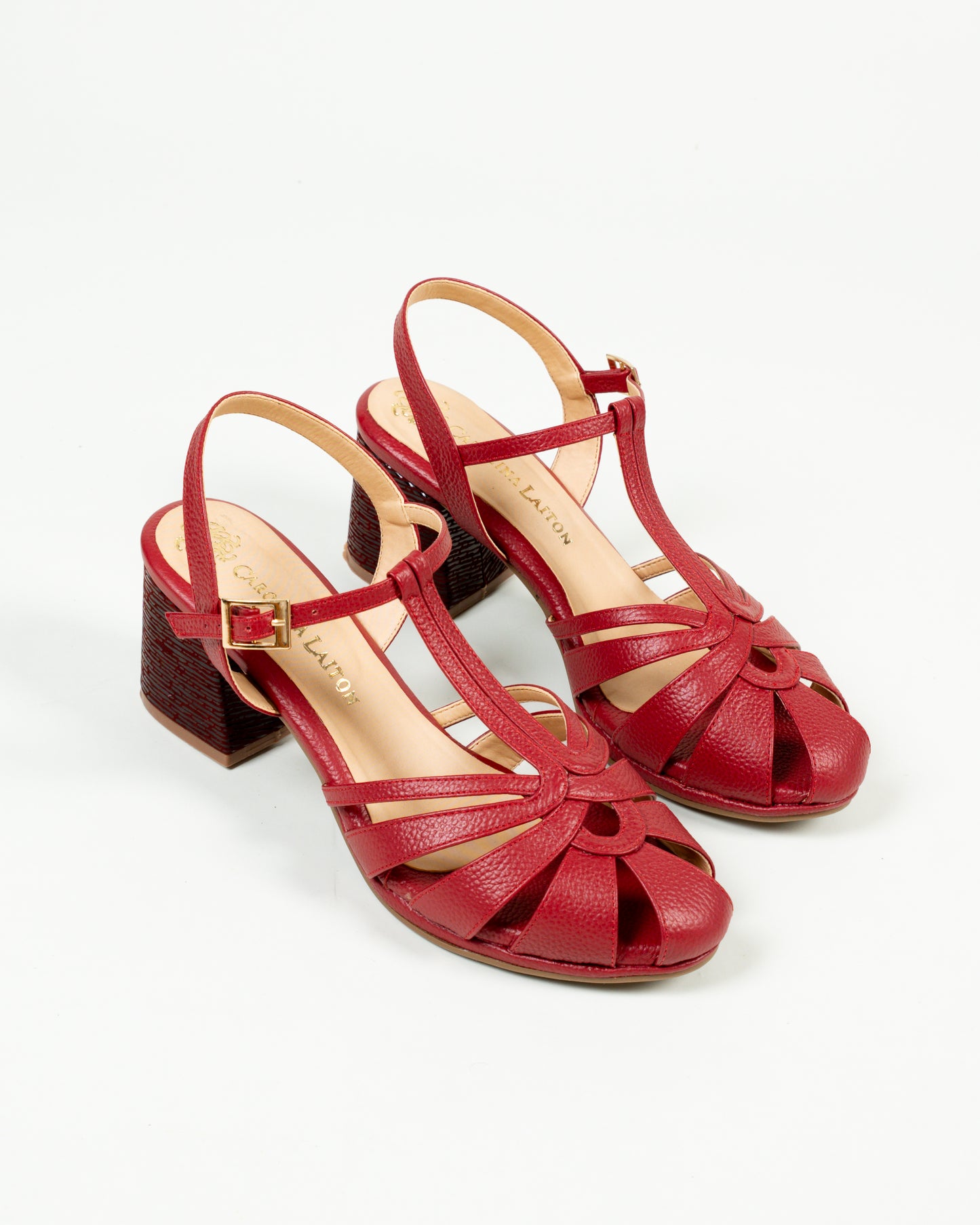 Stiletto Salome - Cuero Colores Combinados - Tacon 5.5 cms- Carolina Laiton
