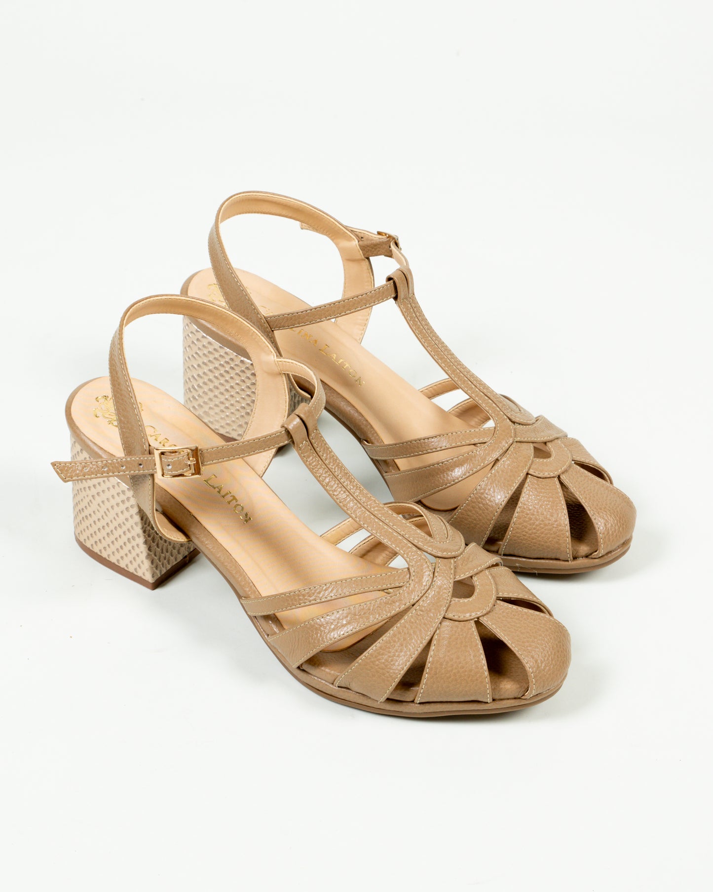 Stiletto Salome - Cuero Colores Combinados - Tacon 5.5 cms- Carolina Laiton