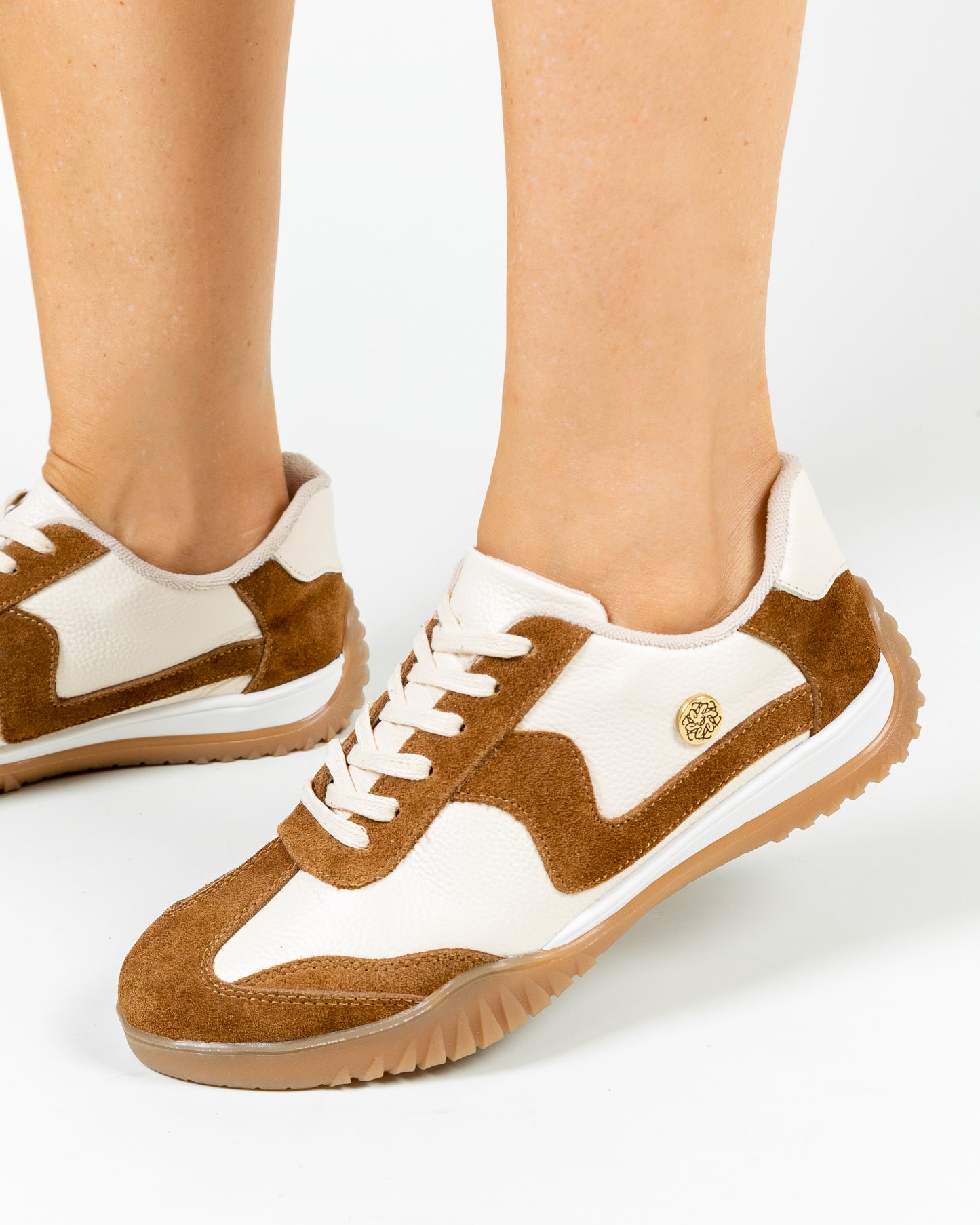 Tenis Soul Cuero Cafe x Talco- Carolina Laiton