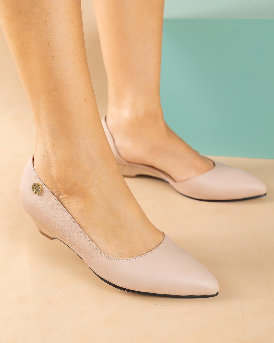 Stiletto Bianca - Cuero Nude - Kitten heel 3.5 cms - Carolina Laiton