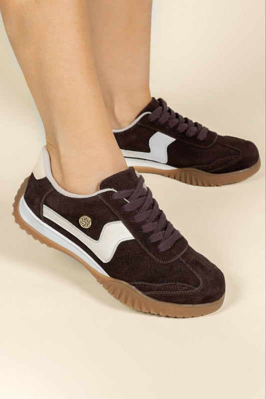 Tenis Soul Cuero Cafe x Talco- Carolina Laiton