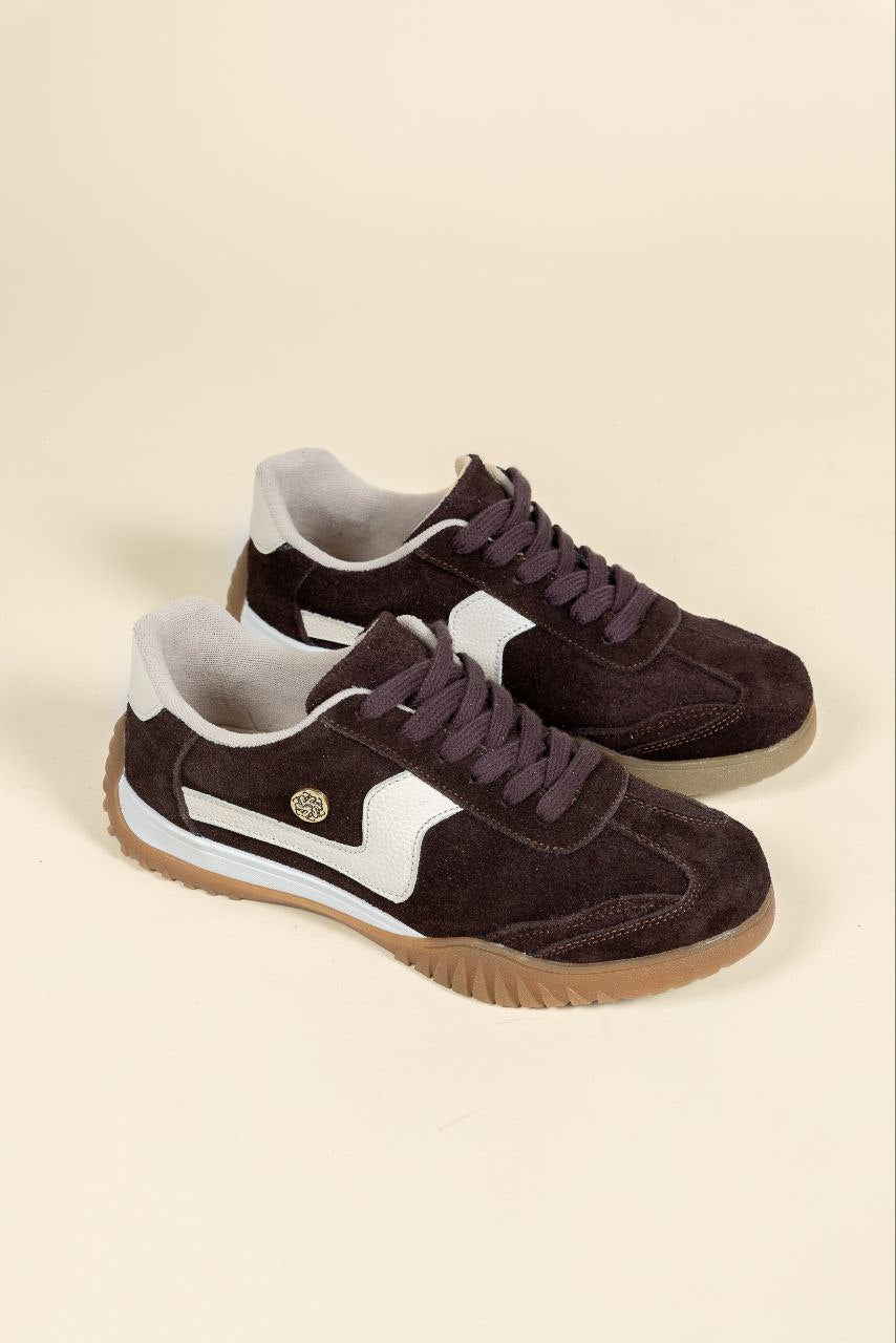 Tenis Soul Cuero Cafe x Talco- Carolina Laiton