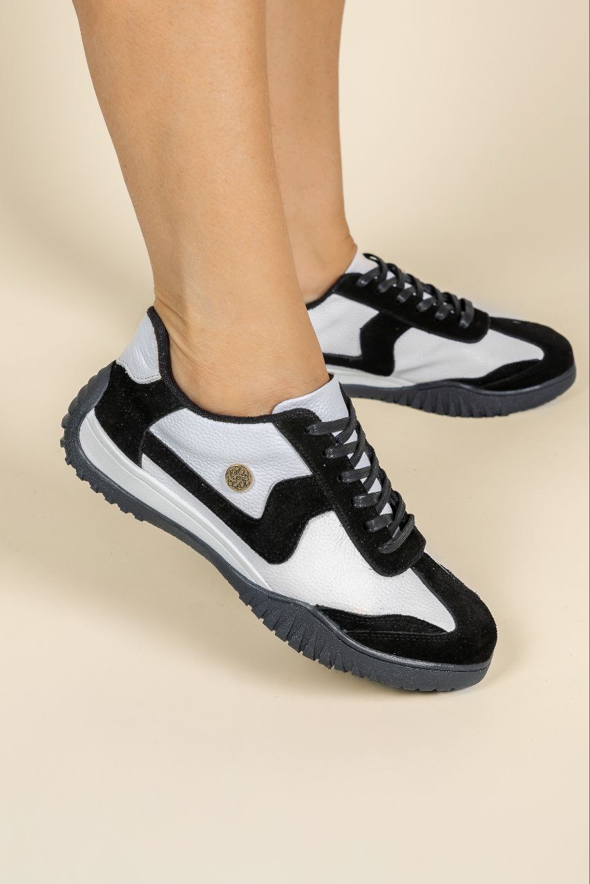 Tenis Soul Cuero Negro x Blanco - Carolina Laiton