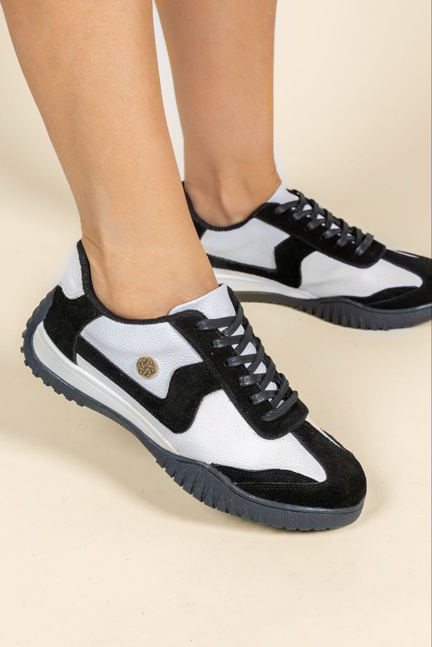 Tenis Soul Cuero Negro x Blanco - Carolina Laiton