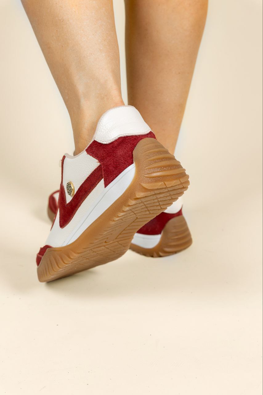 Tenis Soul Cuero Rojo- Carolina Laiton
