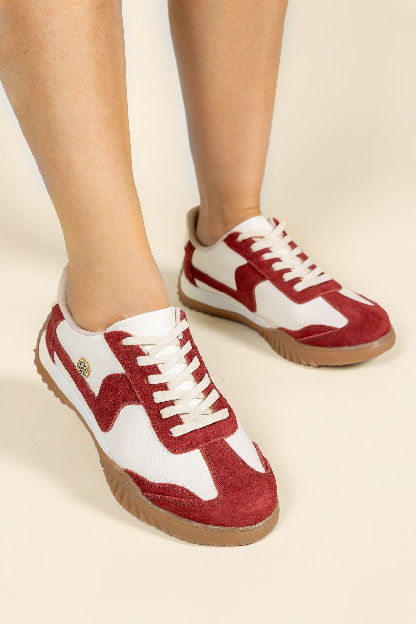 Tenis Soul Cuero Rojo- Carolina Laiton