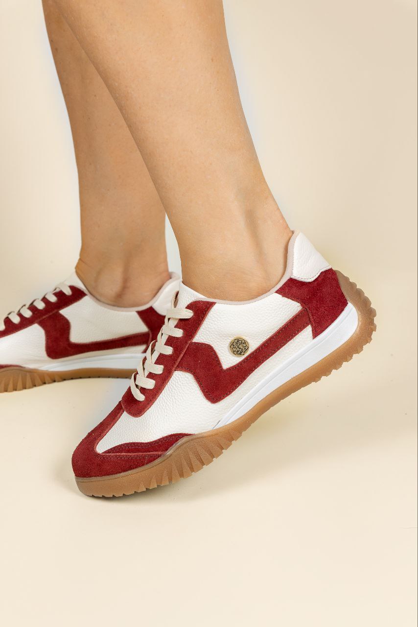 Tenis Soul Cuero Rojo- Carolina Laiton