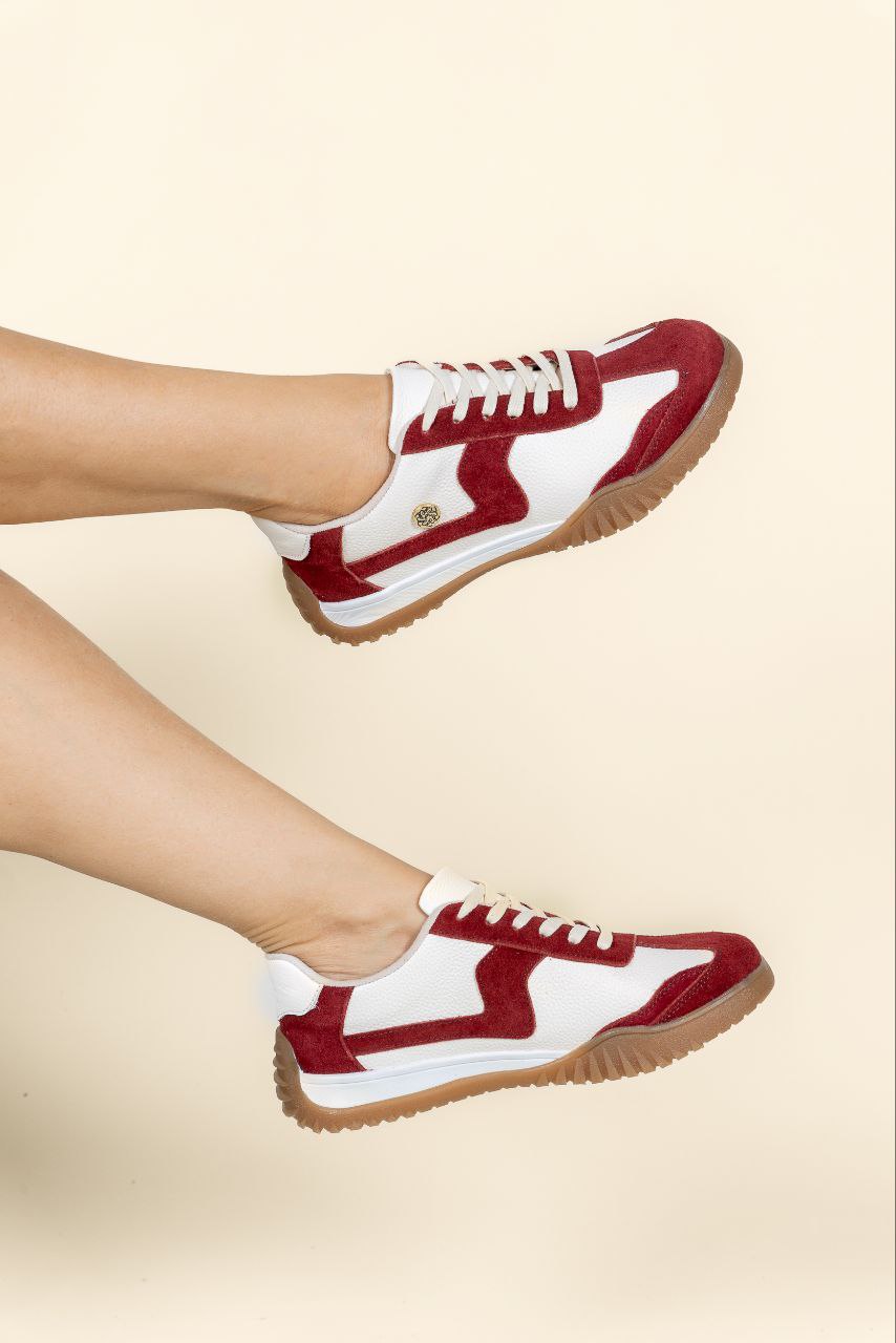 Tenis Soul Cuero Rojo- Carolina Laiton