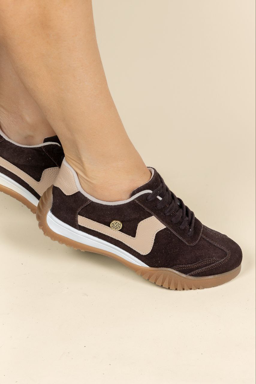Tenis Soul Cuero Cafe x Nude - Carolina Laiton