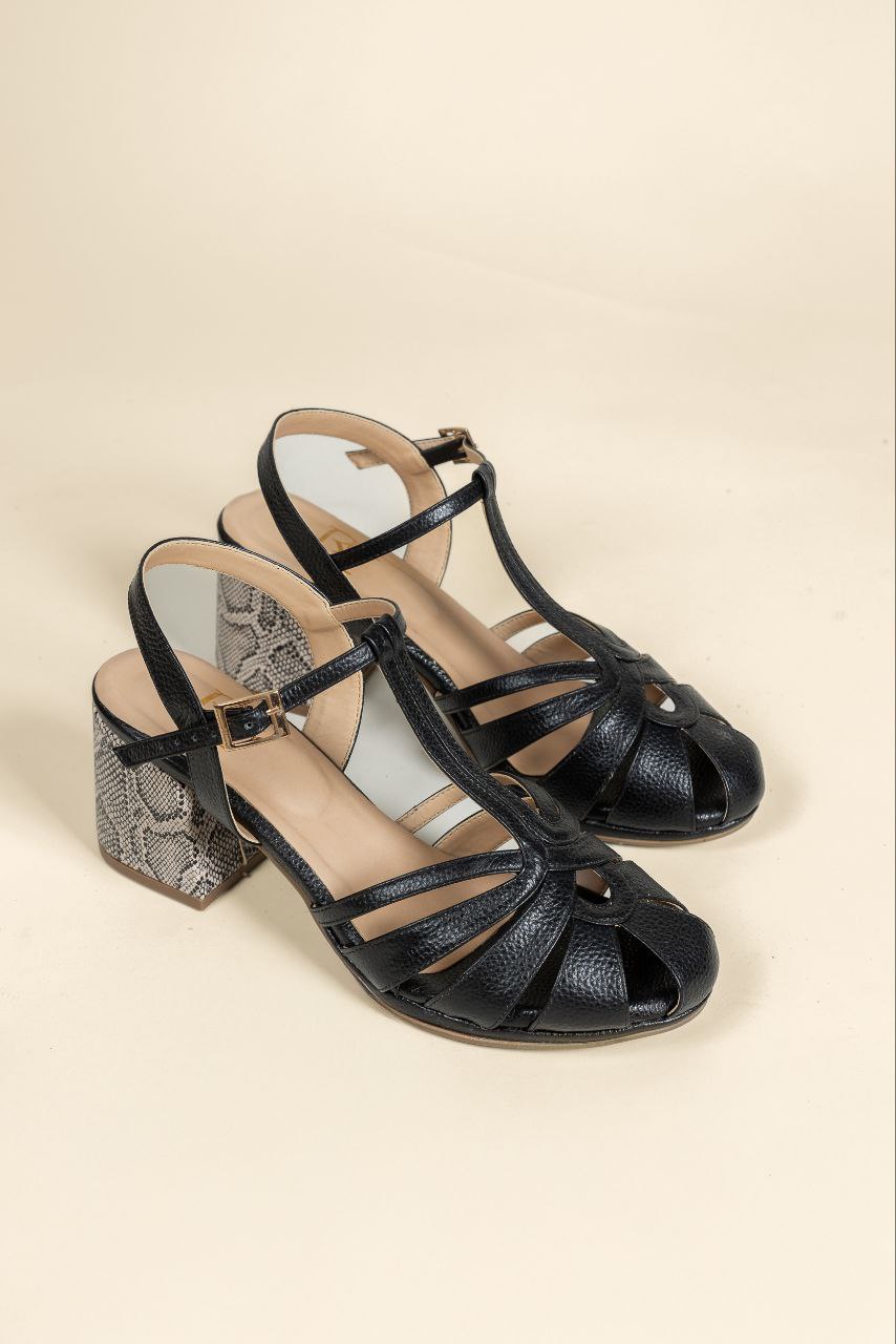Stiletto Salome - Cuero Colores Combinados - Tacon 5.5 cms- Carolina Laiton