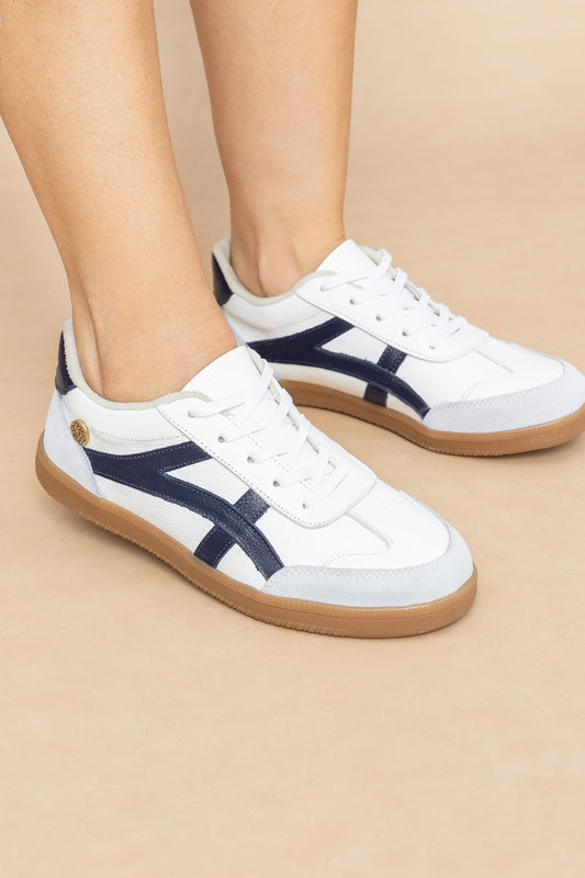 Tenis Lexy Cuero Blanco x Negro- Carolina Laiton