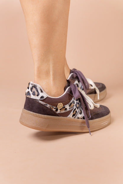 Tenis Nueva Era Cuero Cafe x Print- Carolina Laiton