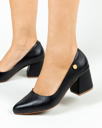 Stiletto  Eternal  Cuero Negro - Tacón 5.5 cms- Carolina Laiton