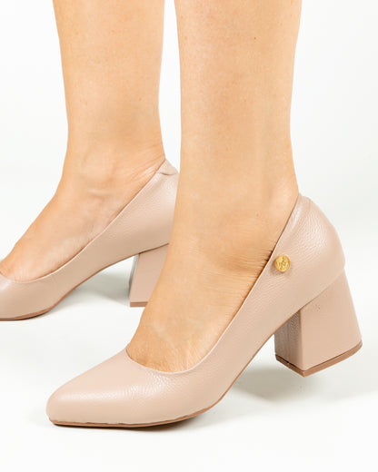 Stiletto  Eternal  Cuero Nude - Tacón 5.5 cms- Carolina Laiton