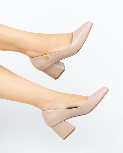 Stiletto  Eternal  Cuero Nude - Tacón 5.5 cms- Carolina Laiton