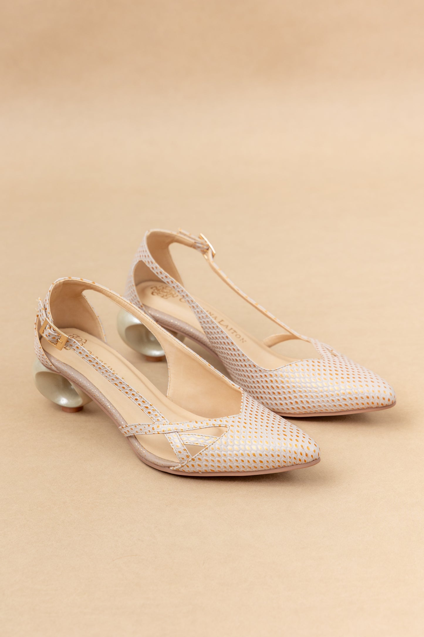 Stiletto Adele - Cuero Merlín Doral -Tacón 3.5 cms - Carolina Laiton