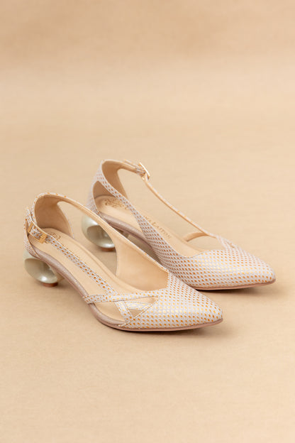 Stiletto Adele - Cuero Merlín Doral -Tacón 3.5 cms - Carolina Laiton