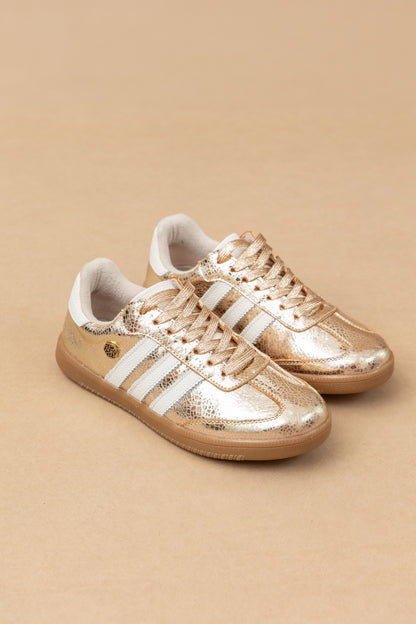 Tenis Star Cuero Dorado- Carolina Laiton