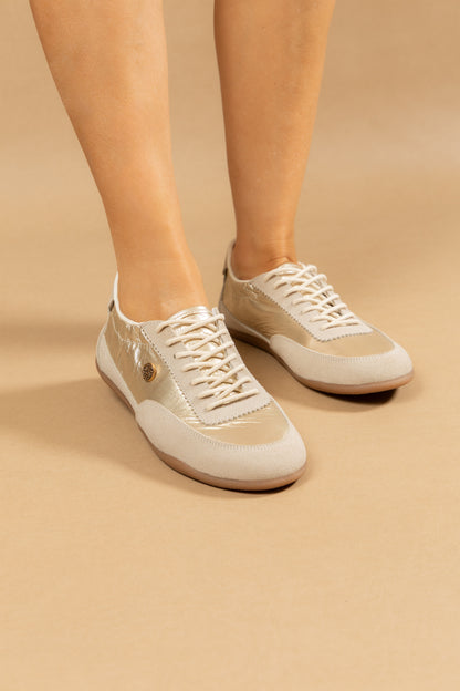 Tenis Vivian - Cuero Beige - Carolina Laiton