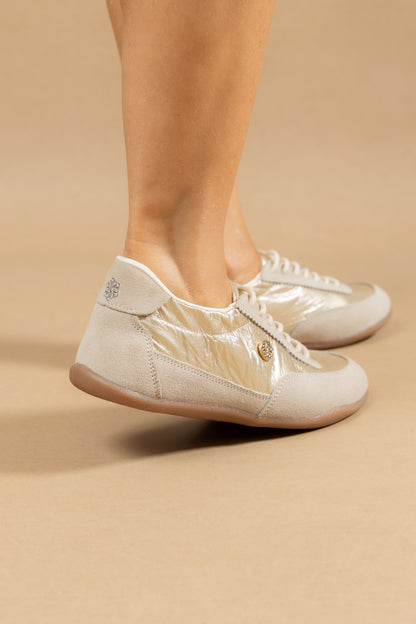 Tenis Vivian - Cuero Beige - Carolina Laiton