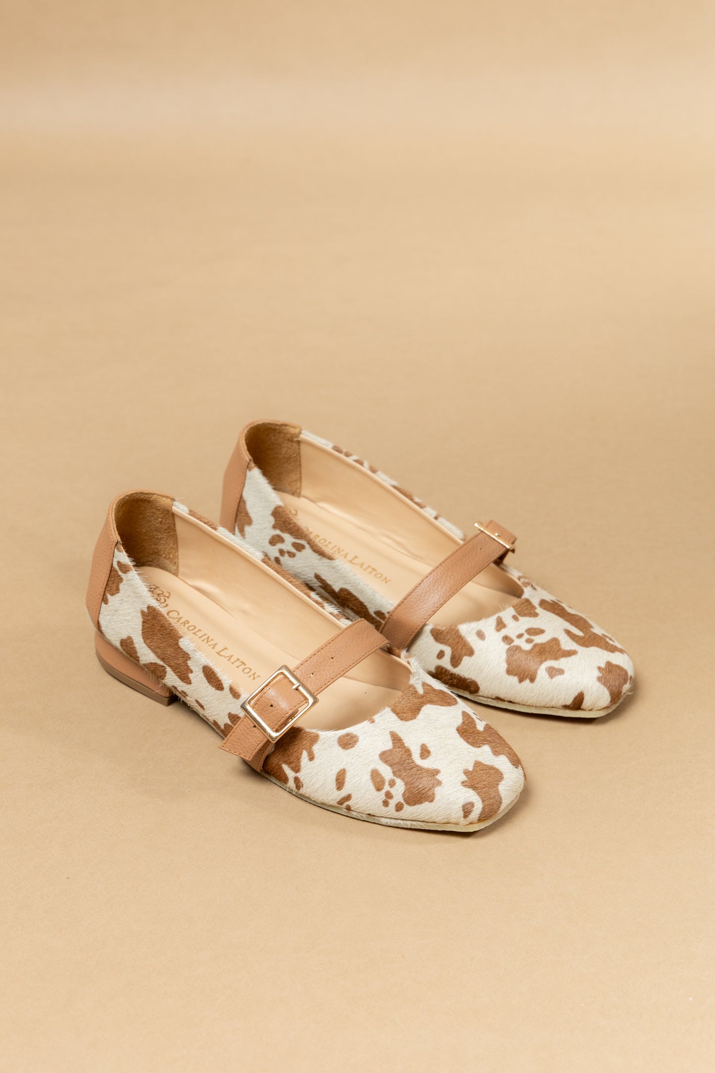 Baleta Lilia Cuero Print x Miel- Carolina Laiton
