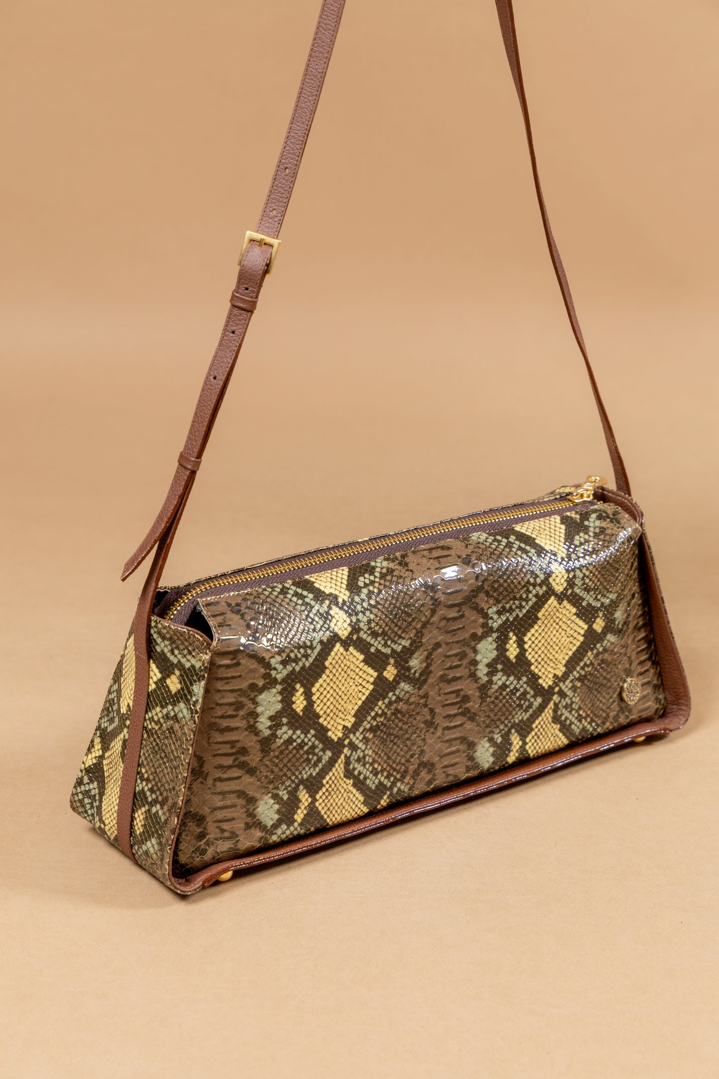 Bolso Gala en Cuero Italiano Pitón - Carolina Laiton