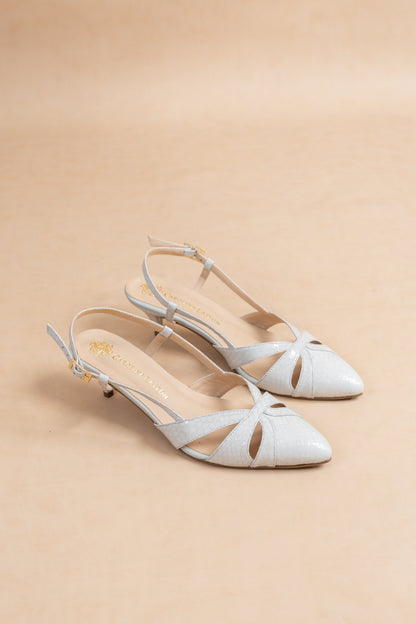 Stiletto Bella - Cuero Beige -Tacón 3.5 cms - Carolina Laiton