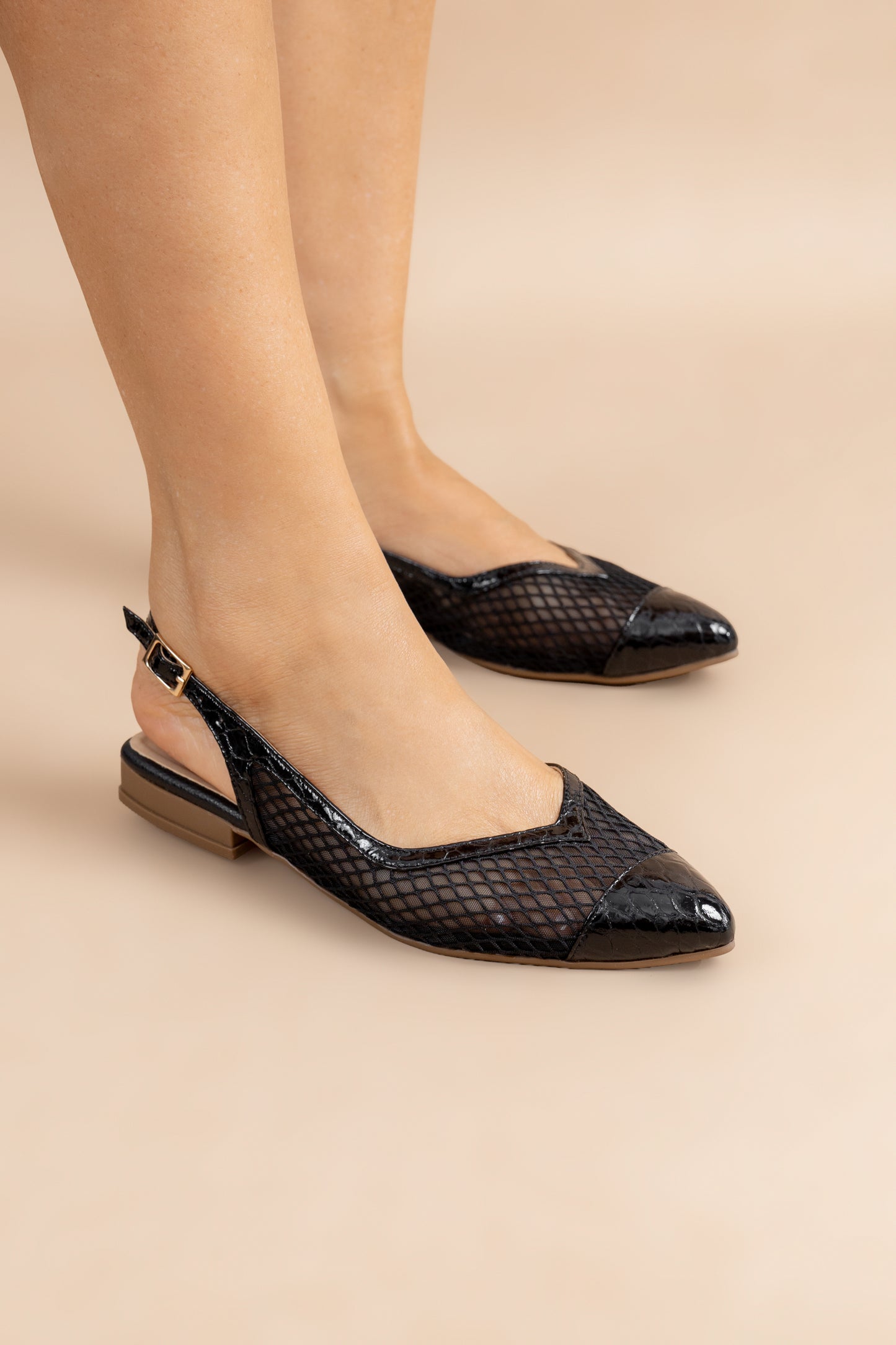 Baleta Nara - Cuero Negro - Carolina Laiton