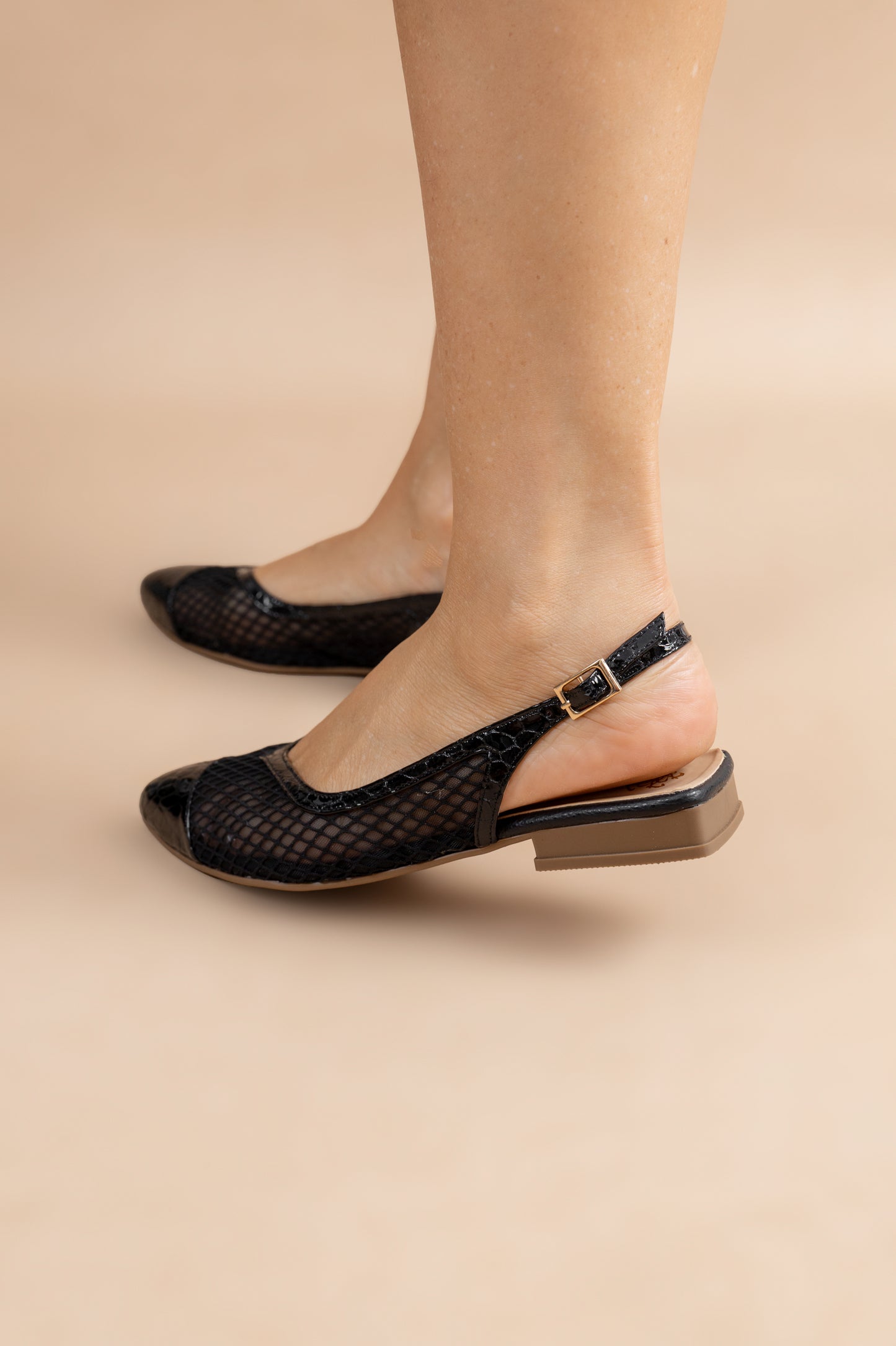 Baleta Nara - Cuero Negro - Carolina Laiton