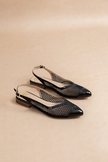 Baleta Nara - Cuero Negro - Carolina Laiton