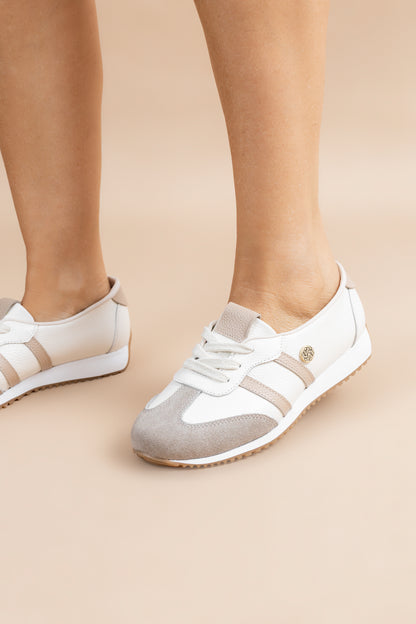 Tenis Sari Cuero Blanco - Carolina Laiton