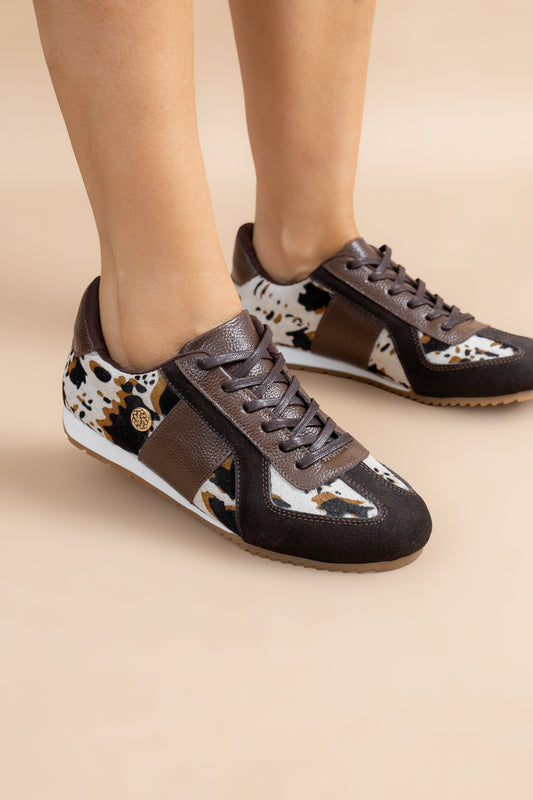 Tenis Bella Cuero Chocolate - Carolina Laiton