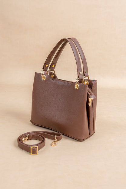 Bolso Eleonor en Cuero Cafe- Carolina Laiton