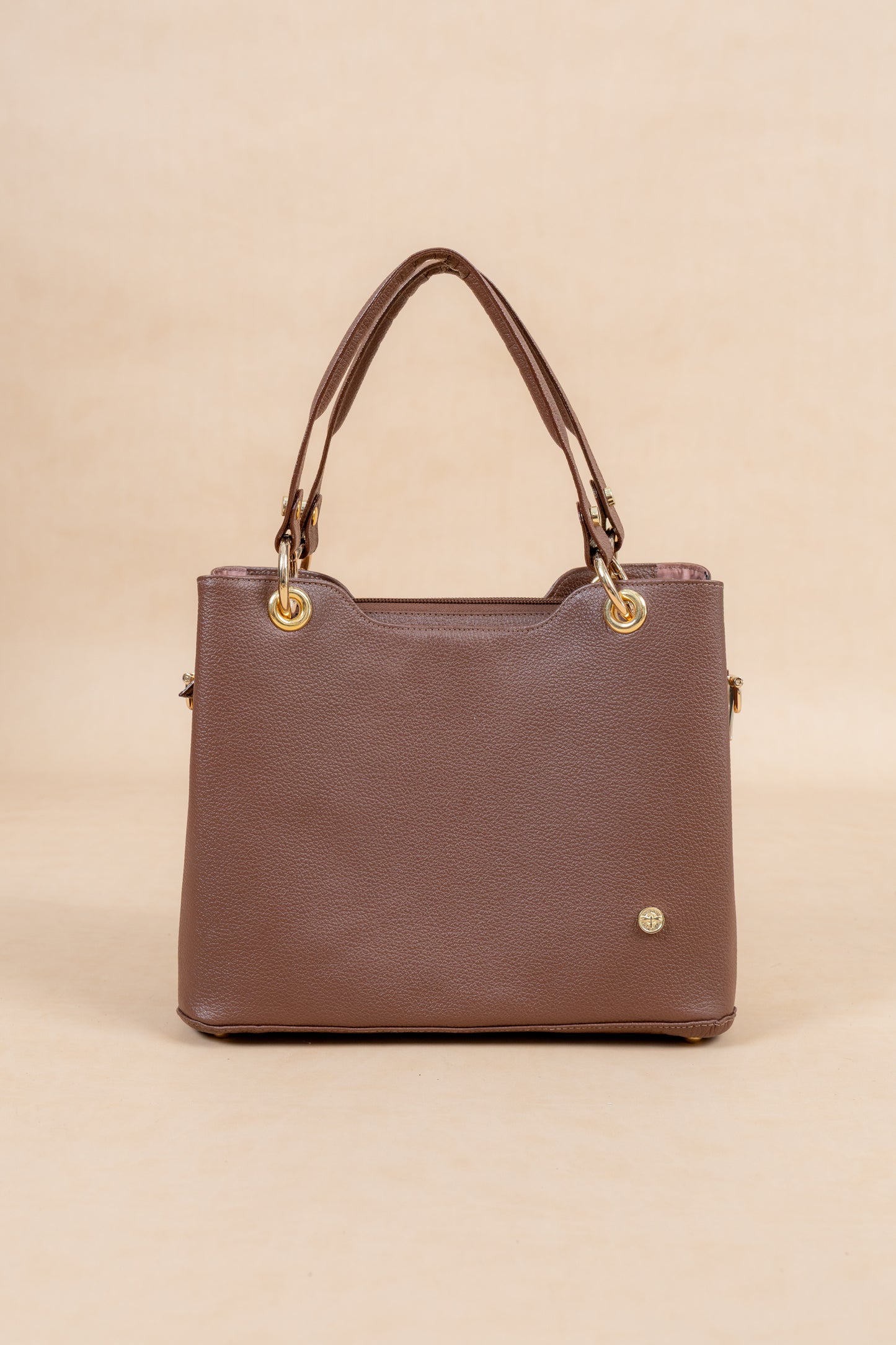 Bolso Eleonor en Cuero Cafe- Carolina Laiton